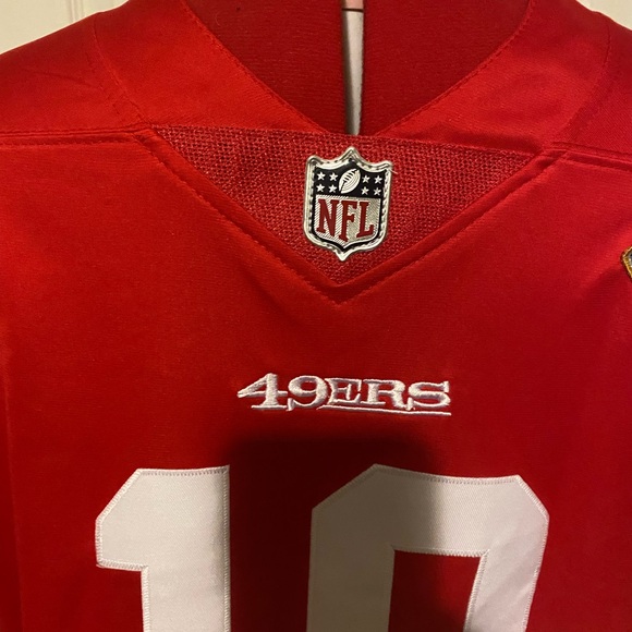 Men's Nike Jimmy Garoppolo Red San Francisco 49ers 75th Anniversary Ltd. Jersey - Picture 4 of 9